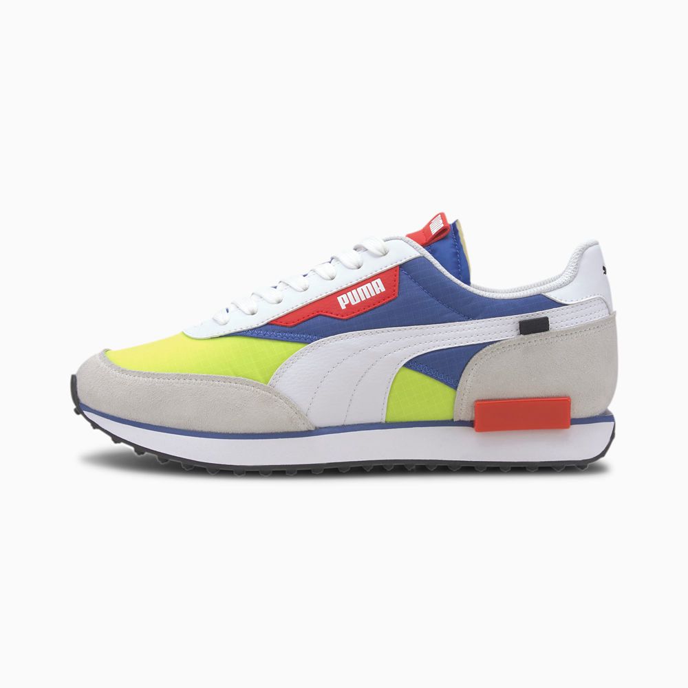 Puma Future Rider Play On Férfi Sportcipő - Fehér/Sárga ( Hungary - QEBGN9023 )
